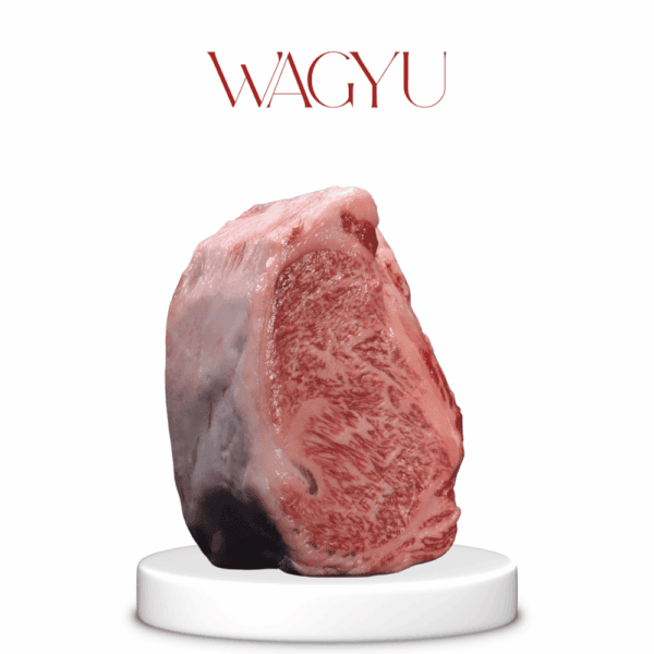 2. -Filete de wagyu, carne premium japonesa, con abundantes vetas de grasa para asados y steakhouse.